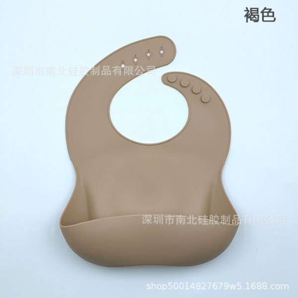 Silicone Baby Bibs High Quality with Food Catcher -1pcs (Any Color) - Image 3