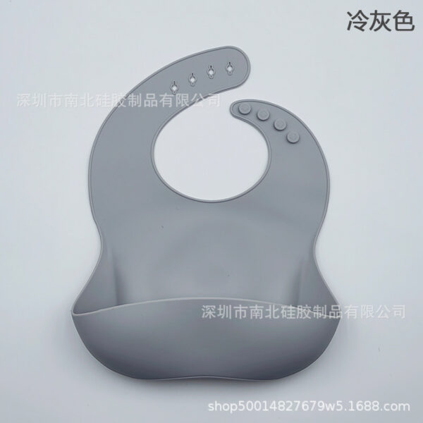 Silicone Baby Bibs High Quality with Food Catcher -1pcs (Any Color) - Image 4