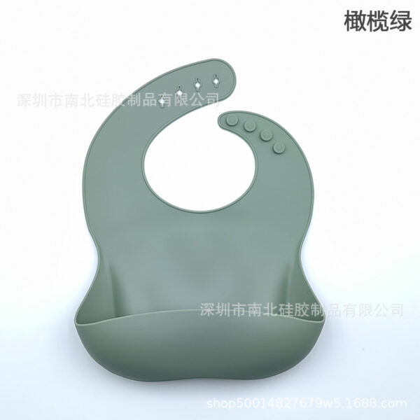 Silicone Baby Bibs High Quality with Food Catcher -1pcs (Any Color) - Image 7