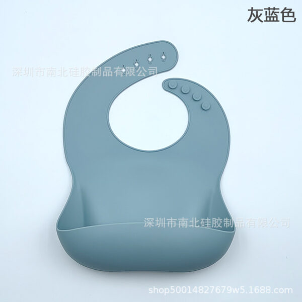 Silicone Baby Bibs High Quality with Food Catcher -1pcs (Any Color) - Image 8