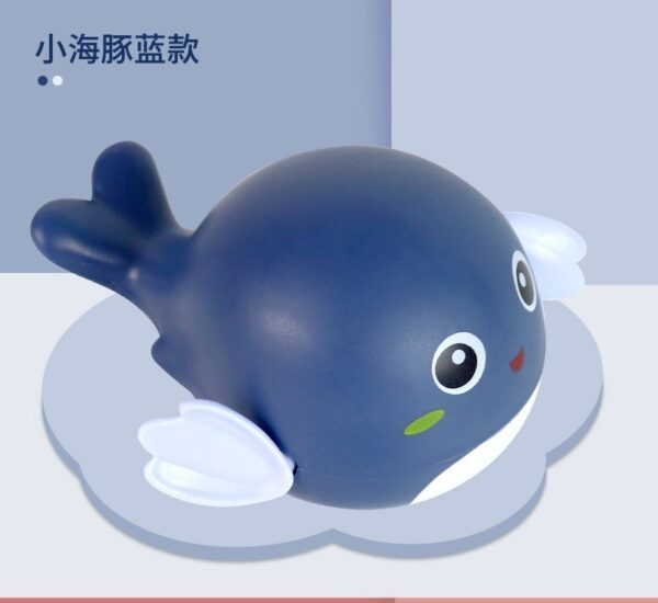 Baby Bath Toy Dolphins Clockwork swimming playing in the water Toy Cartoon Children's Baby Turtle Play in the Water Chain Girl Boy Play in the Water -1pcs (Any Color) - Image 3