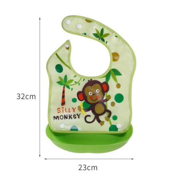Children's waterproof three dimensional detachable eating bib for food, with pocket Baby Dining Bib -1pcs (Any Color) - Image 10