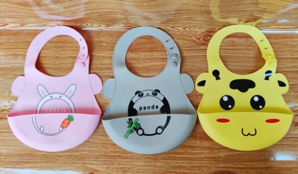Silicone Baby Bibs with Food Catcher -1pcs (Any Color) - Image 8