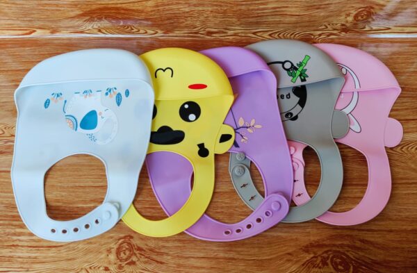 Silicone Baby Bibs with Food Catcher -1pcs (Any Color) - Image 9