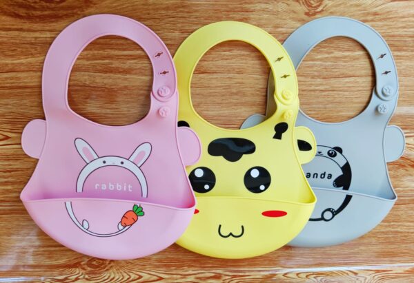 Silicone Baby Bibs with Food Catcher -1pcs (Any Color) - Image 10
