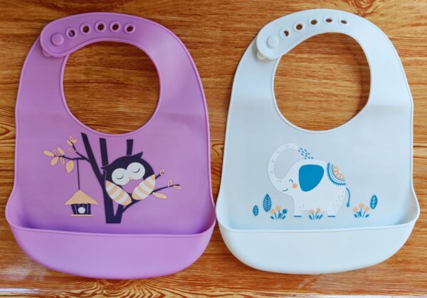 Silicone Baby Bibs with Food Catcher -1pcs (Any Color) - Image 11