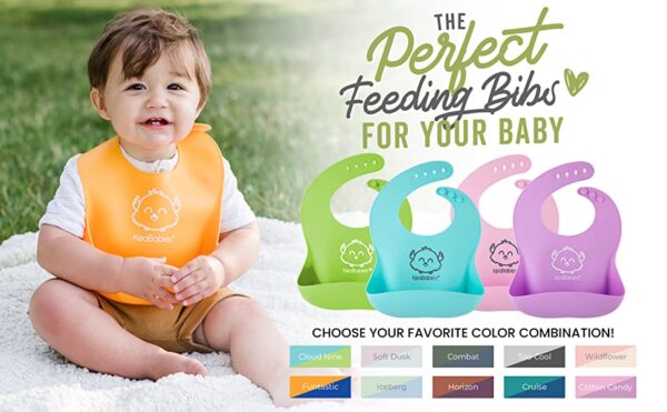 Silicone Baby Bibs with Food Catcher -1pcs (Any Color) - Image 15