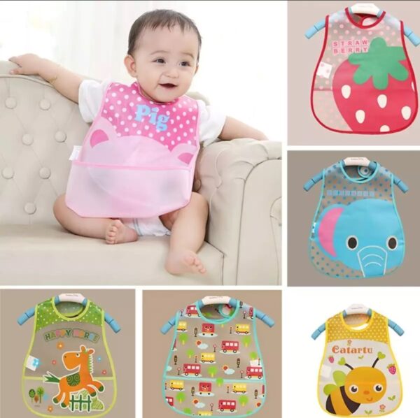 Baby Dining Bib Button System -1pcs (Any Color) - Image 11