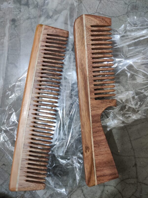 Wooden Hair Combs Long Shape -1pcs - Image 17