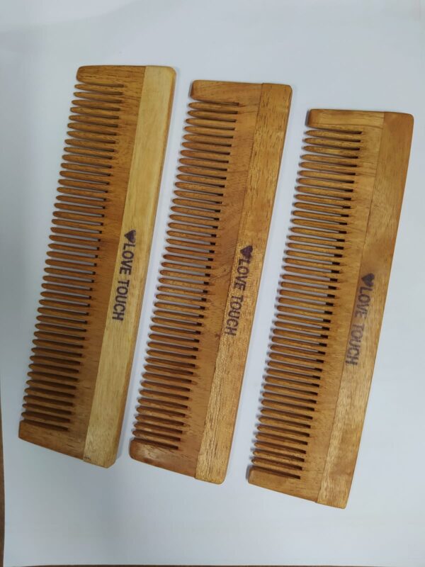 Wooden Hair Combs Long Shape -1pcs - Image 6