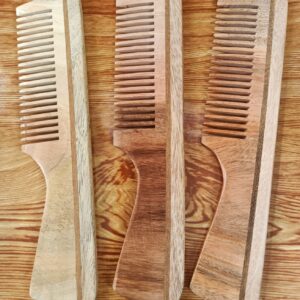 Wooden Hair Combs Handle Shape -1pcs