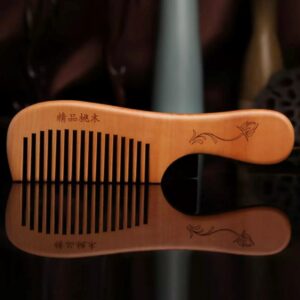 Wooden Hair Combs Handle Shape -1pcs  (Any Color)