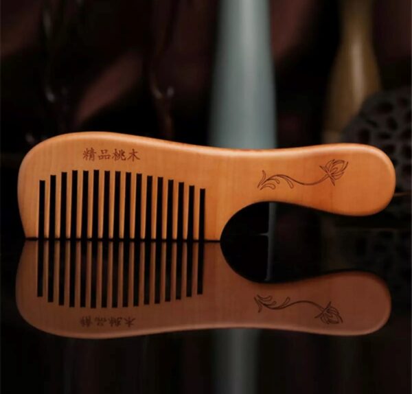 Wooden Hair Combs Handle Shape -1pcs  (Any Color)