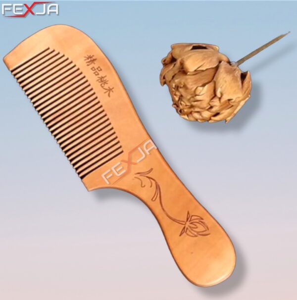 Wooden Hair Combs Handle Shape -1pcs  (Any Color) - Image 12