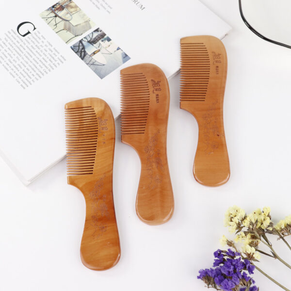 Wooden Hair Combs Handle Shape -1pcs  (Any Color) - Image 8