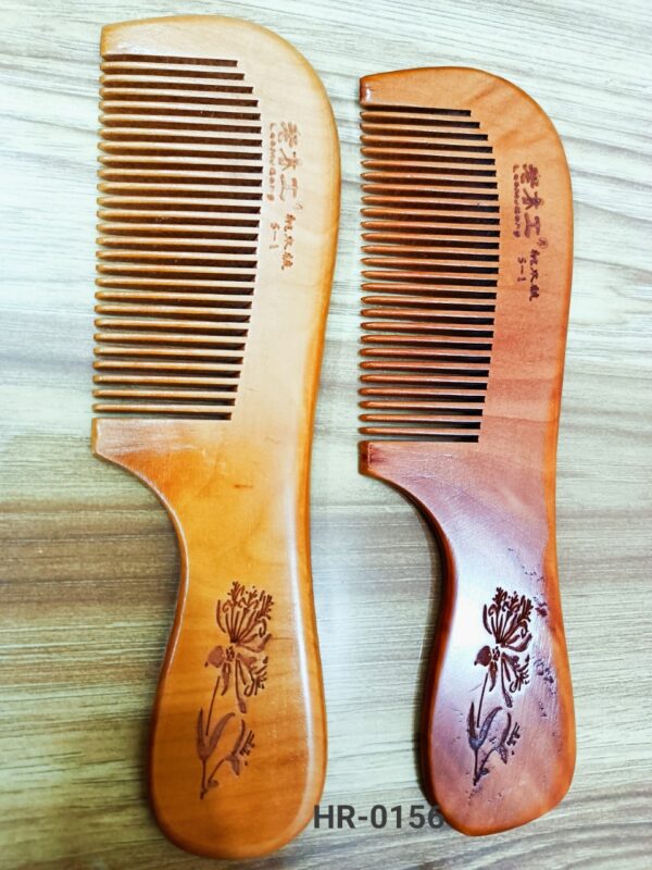Wooden Hair Combs Handle Shape -1pcs  (Any Color) - Image 10