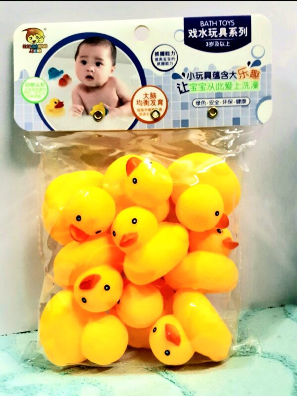 8pcs-Mini Floating Duck Bath Toys with Squeezing sound - Image 2