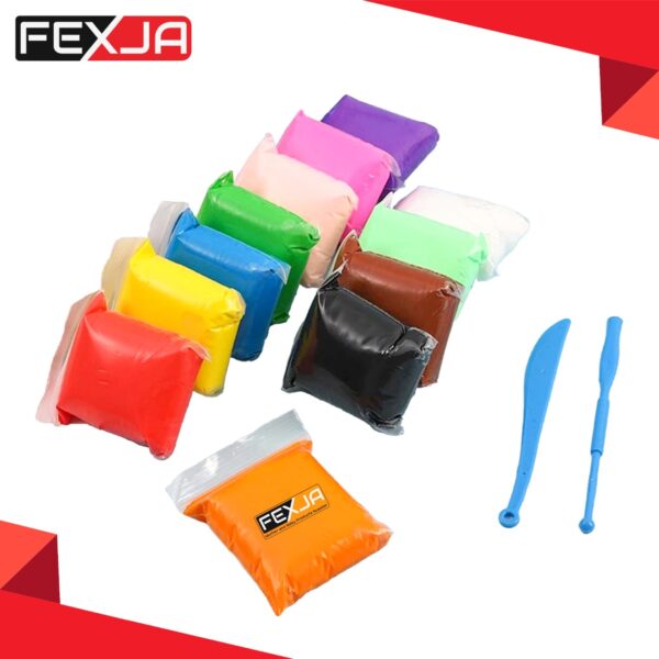 Super Light Clay Air Drying with 3 Tools Light Polymer Plasticine Modelling Handmade 12pcs -1pac - Image 7