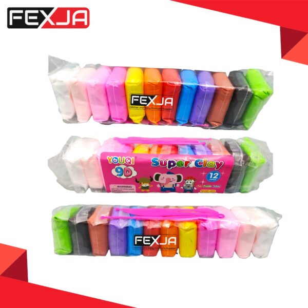 Super Light Clay Air Drying with 3 Tools Light Polymer Plasticine Modelling Handmade 12pcs -1pac - Image 6