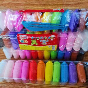 12pcs-1pac_Super Light Clay with 3 Tools Air Drying Light Polymer Plasticine Modelling Handmade Educational Toy