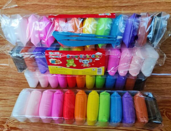 Super Light Clay Air Drying with 3 Tools Light Polymer Plasticine Modelling Handmade 12pcs -1pac - Image 2