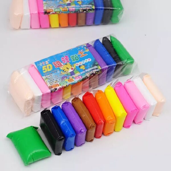 Super Light Clay Air Drying with 3 Tools Light Polymer Plasticine Modelling Handmade 12pcs -1pac - Image 9