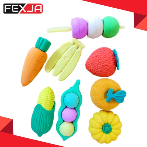 Fruit design ERASER CN 4pcs -1pac (Any Color) - Image 3