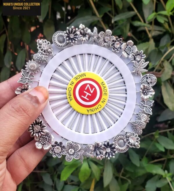 10pcs- Hijab pin (Silver Color) - Image 3