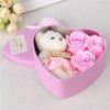 Heart-Shaped Box with Teddy and Roses Valentine Day Best Love Gift -1pcs (Any Color) - Image 7