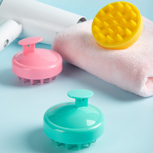Silicone Shampoo Scalp Hair Massager Body Massage Brush Hair Shower Brush Comb Care Tool -1pcs  (Any Color) - Image 20