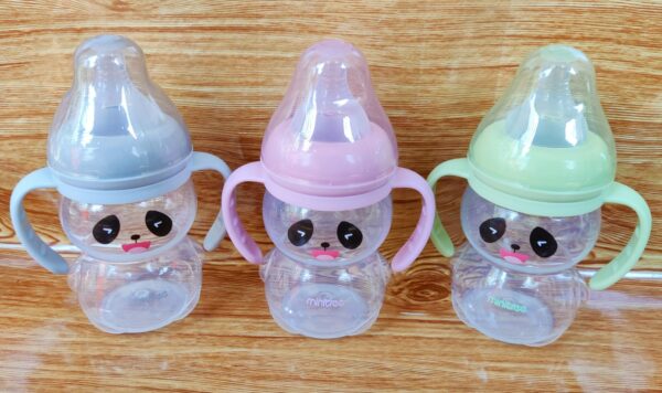 MiniTree Wide-/Neck Feeding Bottle With Handle 210ml -1pcs (Any Color) - Image 5