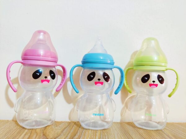 MiniTree Wide-Neck Feeding Bottle With Handle 330ml -1pcs (Any Color) - Image 4