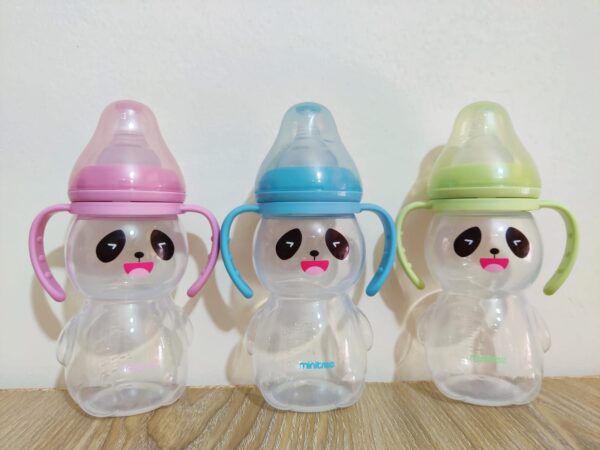 MiniTree Wide-Neck Feeding Bottle With Handle 330ml -1pcs (Any Color) - Image 5
