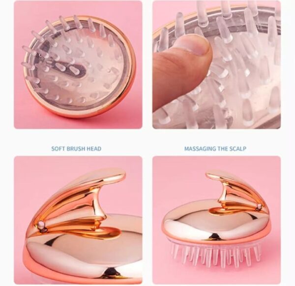 Silicone Shampoo Scalp Hair Massager Shampoo Massage Comb Bath Massage Brush Scalp Massager Hair Shower Brush Comb Care Tool -1pcs  (Any Color) - Image 4