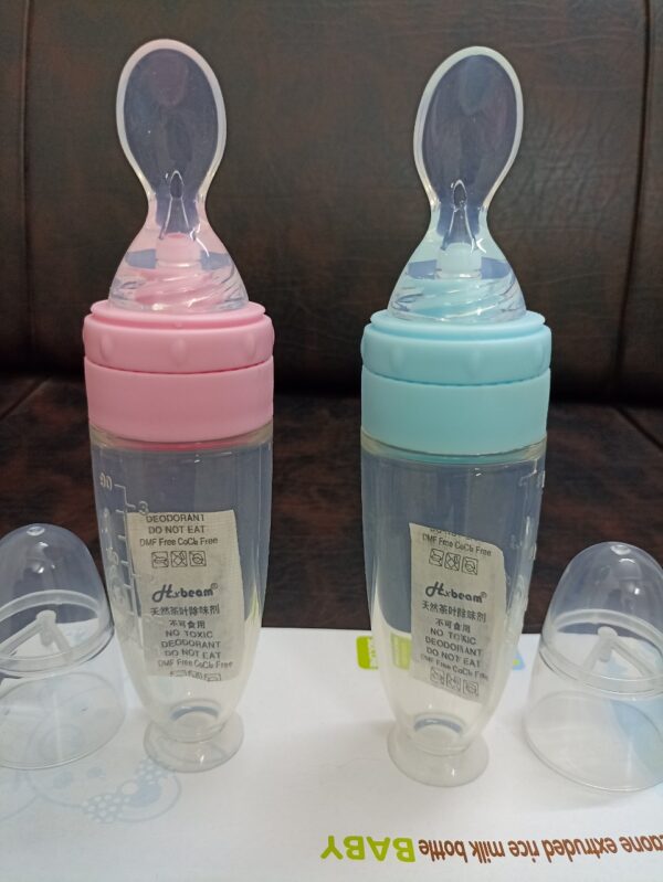 Full Silicone Spoon feeder 90ml rice vanguard squeezed spoons of rice vanguard bottle suction cup soft spoon head -1pcs - Image 16