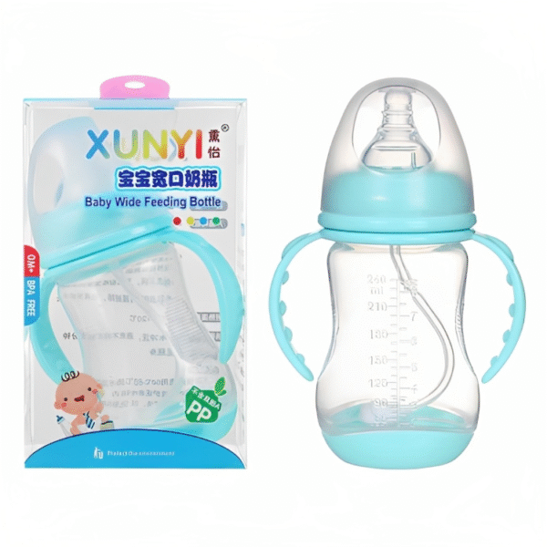 Wide-Neck Feeding Bottle With Handle 180ml -1pcs (Any Color) - Image 7