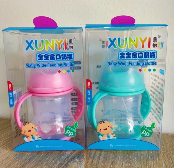 Wide-Neck Feeding Bottle With Handle 180ml -1pcs (Any Color) - Image 6