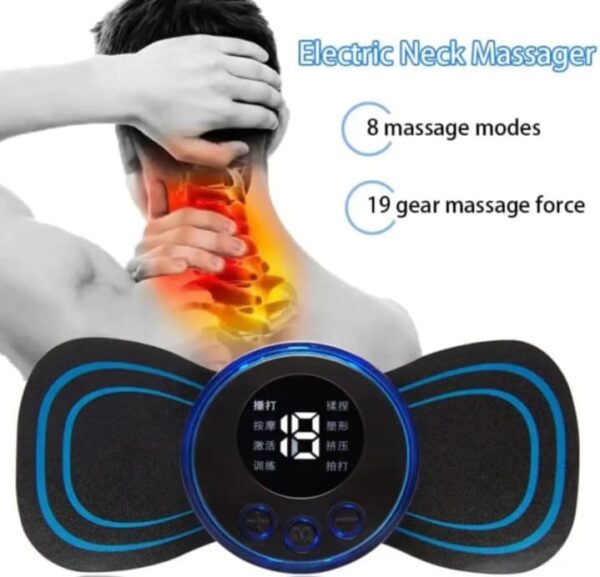 Rechargeable Portable Electric Pain Relax Neck Body Massager With USB Charging Cable -1pcs