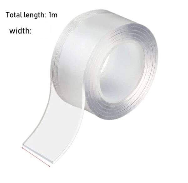 1mm thick 3cm wide 3meter long/3.8 tube core Clear Nano Double Side Adhesive Tape- 1pcs - Image 3