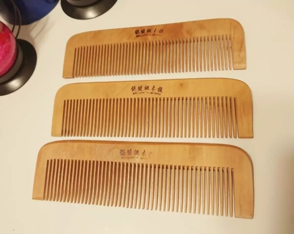 Wooden Hair Combs Long Shape -1pcs (Any Color) - Image 5