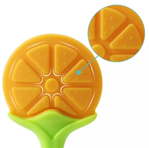 Orange Baby Silicone Hand Teether/Pacifiers CN  -1pcs - Image 4