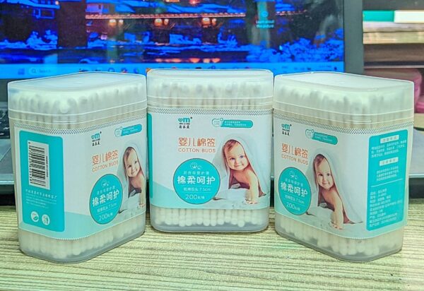 Children's cotton swabs for baby, ear picking for ears CN 200pcs -1box