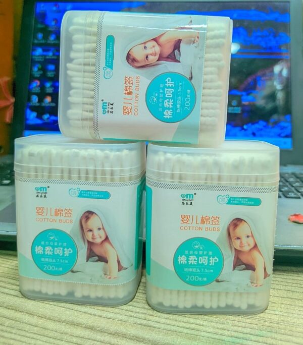 Children's cotton swabs for baby, ear picking for ears CN 200pcs -1box - Image 4