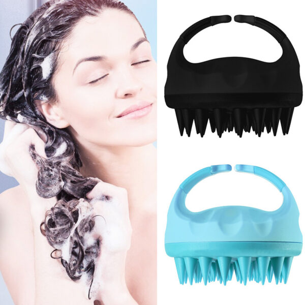 Silicone Shampoo Scalp Hair Massager Bath Massage Body Brush Scalp Massager Hair Shower Brush Comb Care Tool -1pcs  (Any Color) - Image 29