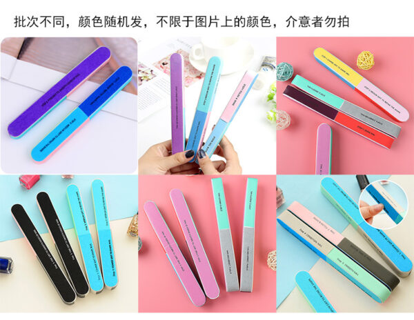 Nail file polishing gauze six-sided polishing and filing manicure tool nail file printed nail grinder -1pcs - Image 12