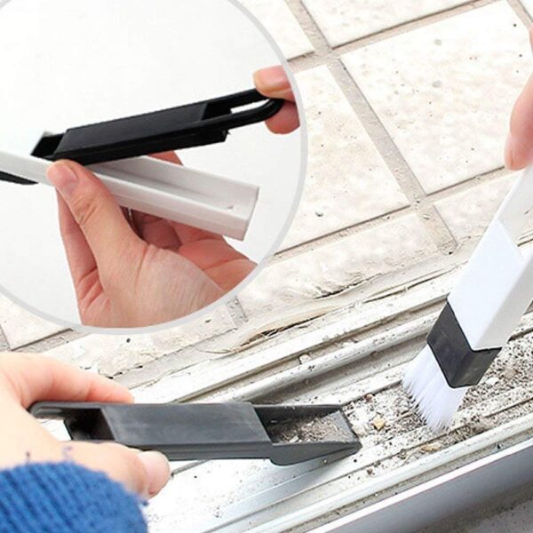 Plastic Corners And Edges Cleaning Brush For Window Frame Keyboard With Mini Dust Pan -1pcs (Any Color) - Image 3