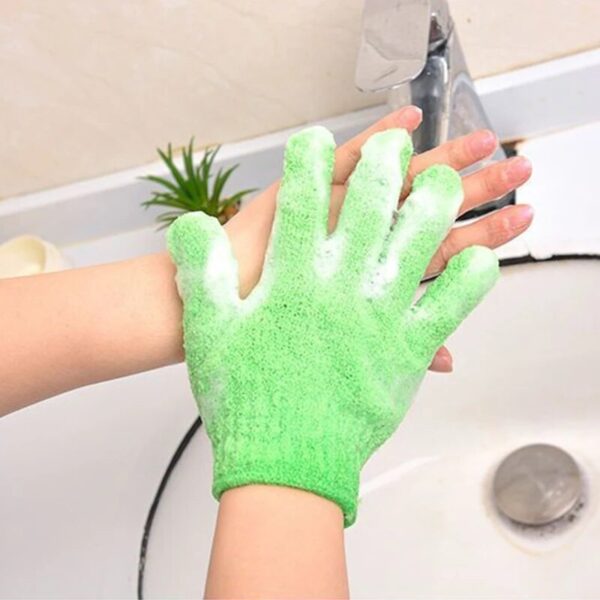 Shower Gloves Exfoliating Wash Skin Spa Bath Gloves Foam Bath Skid Resistance Body Mage Cleaning Loofah Scrubber -1pcs (Any Color) - Image 3