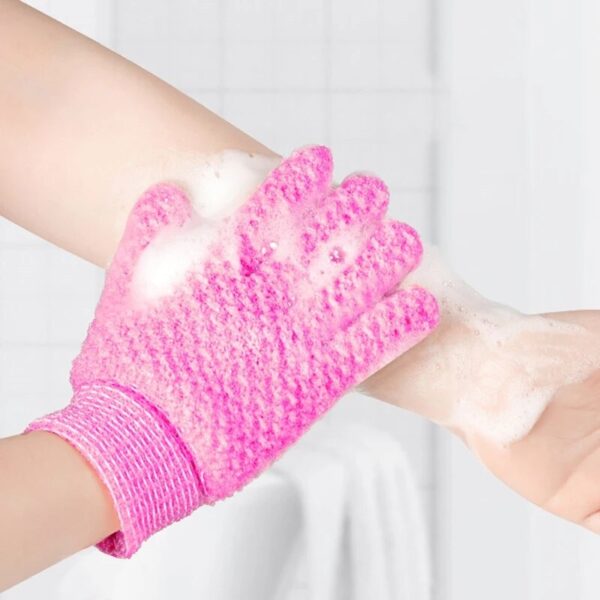 Shower Gloves Exfoliating Wash Skin Spa Bath Gloves Foam Bath Skid Resistance Body Mage Cleaning Loofah Scrubber -1pcs (Any Color) - Image 2