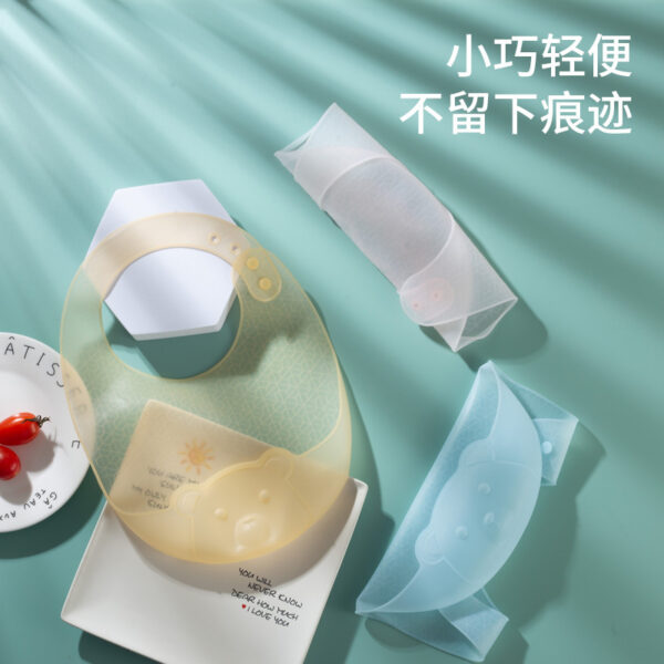 Silica gel light and thin Children's waterproof eating bib for supplementary food anti-dirty 1pcs (Any Color) - Image 3