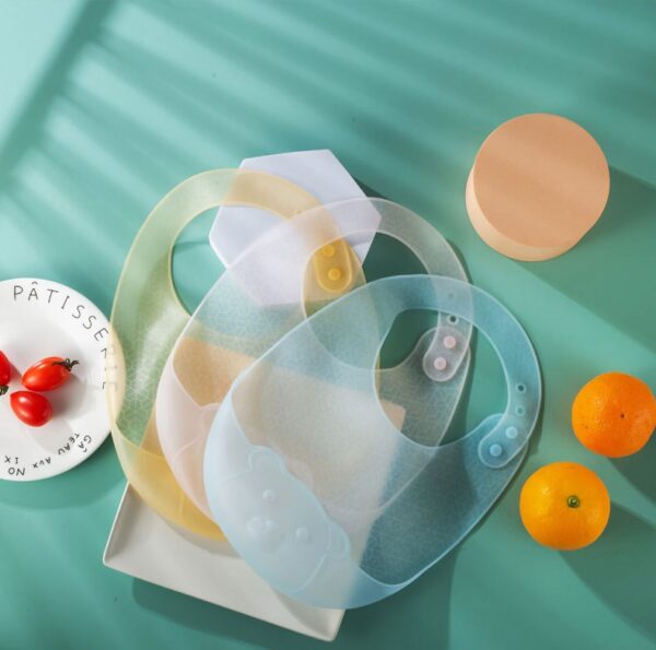 Silica gel light and thin Children's waterproof eating bib for supplementary food anti-dirty 1pcs (Any Color) - Image 6